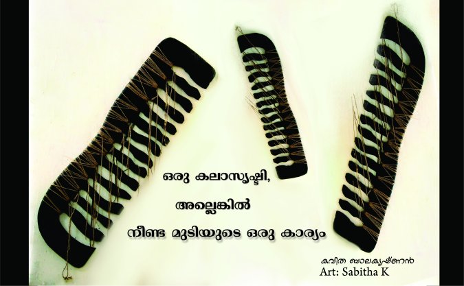 ഒരു കലാസൃഷ്ടി, അല്ലെങ്കില് നീണ്ട മുടിയുടെ ഒരു കാര്യം – കവിത ബാലകൃഷ്ണൻ