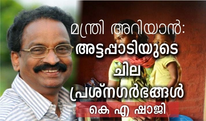 മന്ത്രി അറിയാൻ: അട്ടപ്പാടിയുടെ ചില പ്രശ്നഗർഭങ്ങൾ – കെ എ ഷാജി